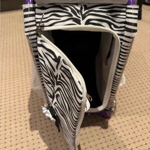 Zuca Zebra Print Wheeled Skate Bag